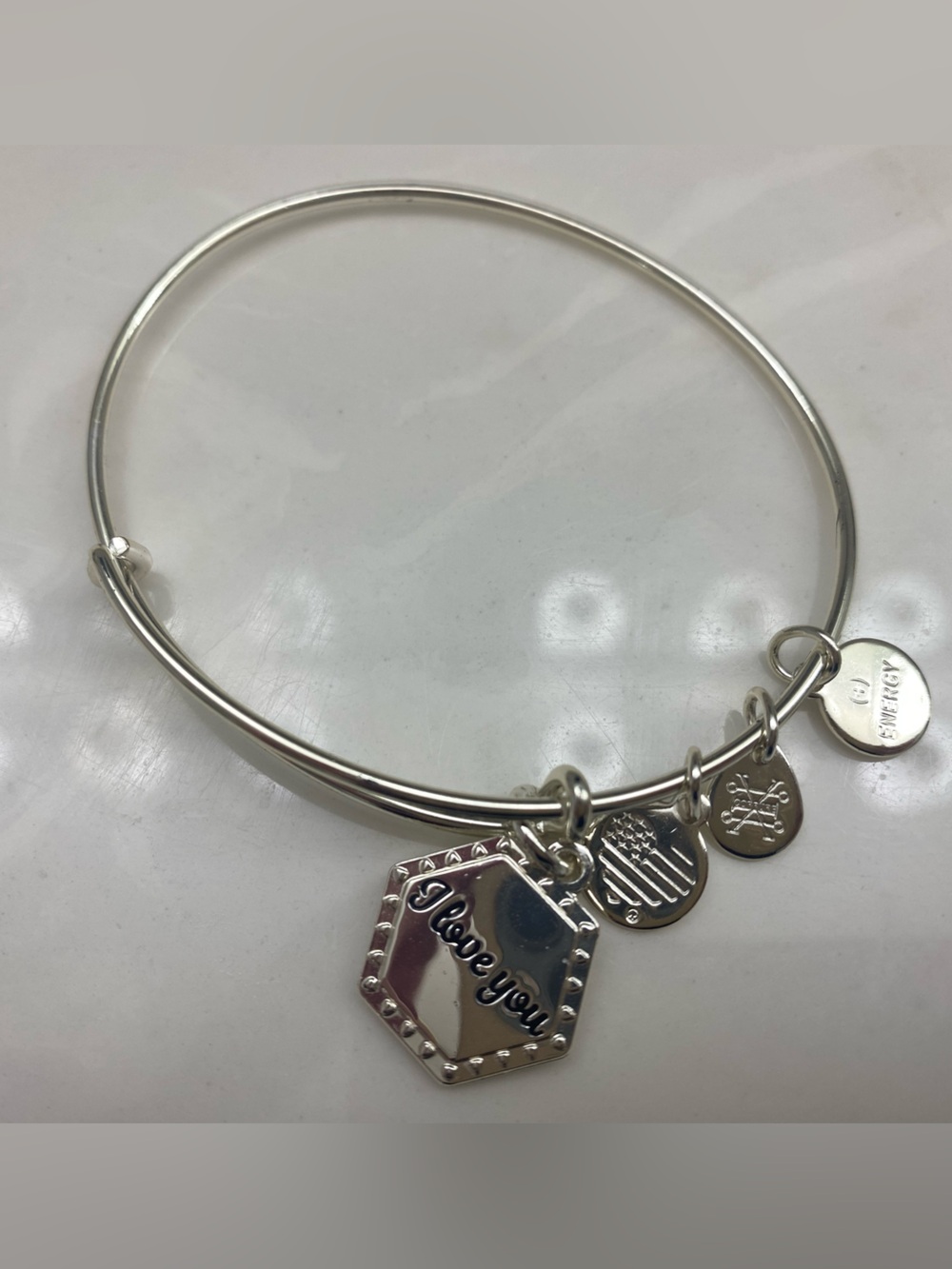 Alex and Ani 'I Love You' Charm Bangle Bracelet